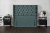 Midas Manhattan Winged Floor Standing Upholstered Headboard - headboard - Midas Beds
